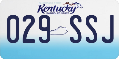 KY license plate 029SSJ