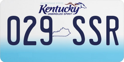 KY license plate 029SSR