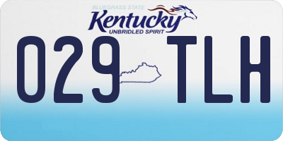 KY license plate 029TLH