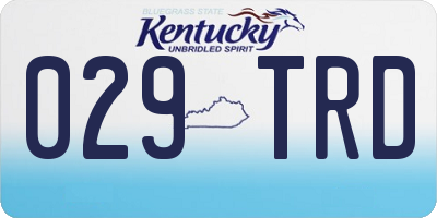 KY license plate 029TRD