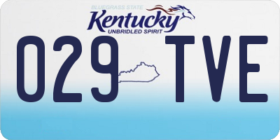 KY license plate 029TVE