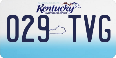 KY license plate 029TVG