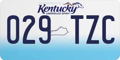 KY license plate 029TZC