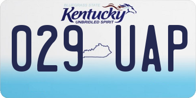 KY license plate 029UAP