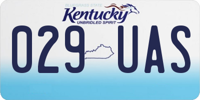 KY license plate 029UAS
