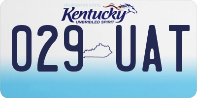 KY license plate 029UAT