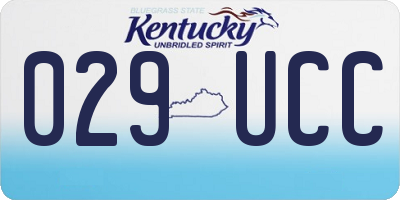 KY license plate 029UCC