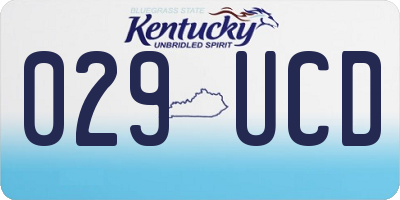 KY license plate 029UCD