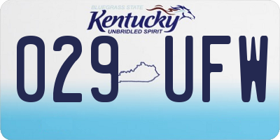 KY license plate 029UFW