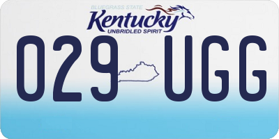 KY license plate 029UGG
