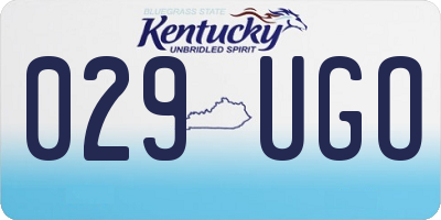 KY license plate 029UGO