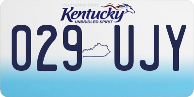 KY license plate 029UJY