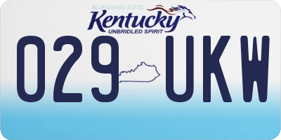 KY license plate 029UKW