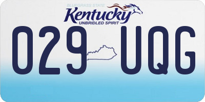 KY license plate 029UQG