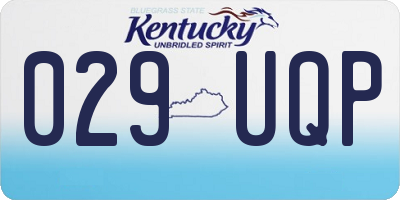 KY license plate 029UQP
