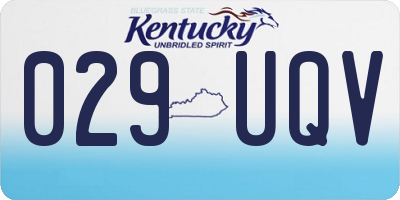 KY license plate 029UQV