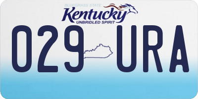 KY license plate 029URA
