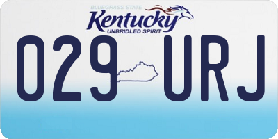KY license plate 029URJ