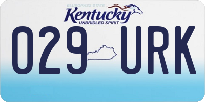 KY license plate 029URK