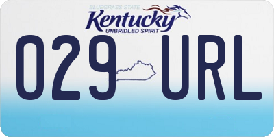 KY license plate 029URL