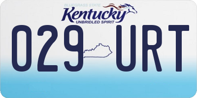 KY license plate 029URT