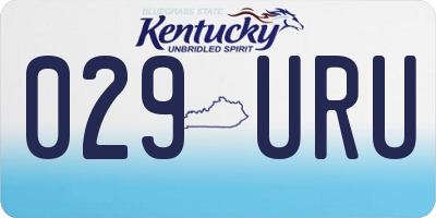 KY license plate 029URU