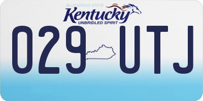 KY license plate 029UTJ