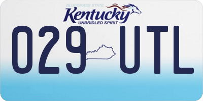 KY license plate 029UTL