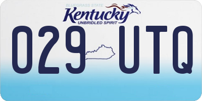 KY license plate 029UTQ