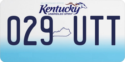 KY license plate 029UTT