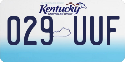 KY license plate 029UUF