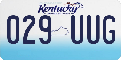 KY license plate 029UUG
