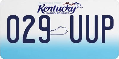 KY license plate 029UUP