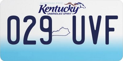 KY license plate 029UVF