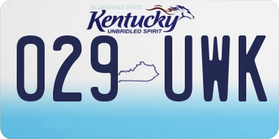 KY license plate 029UWK