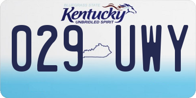 KY license plate 029UWY