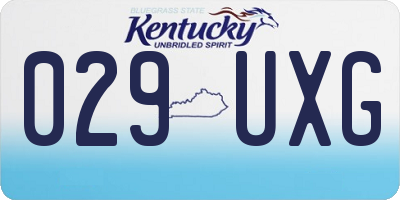 KY license plate 029UXG