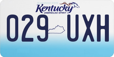 KY license plate 029UXH