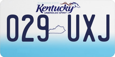 KY license plate 029UXJ