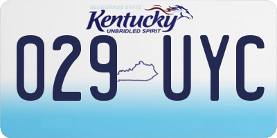 KY license plate 029UYC