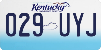 KY license plate 029UYJ