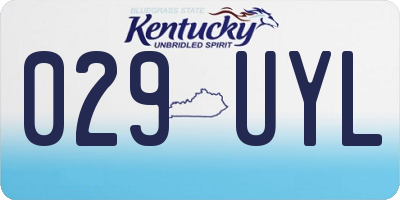 KY license plate 029UYL