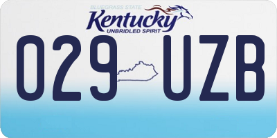KY license plate 029UZB