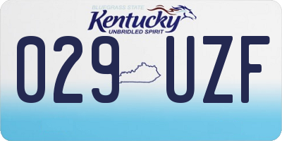 KY license plate 029UZF