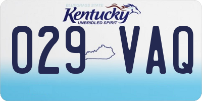 KY license plate 029VAQ