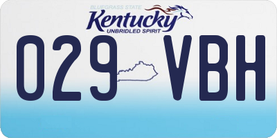 KY license plate 029VBH