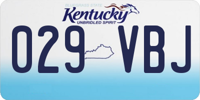 KY license plate 029VBJ