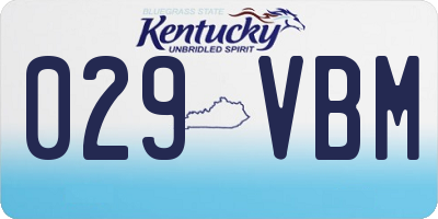 KY license plate 029VBM