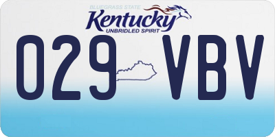 KY license plate 029VBV