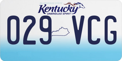 KY license plate 029VCG